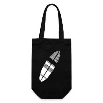 Surfboard Pixel Graphic - Gift Bag for Bottles - black - Front