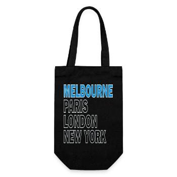 Tennis Turnier Melbourne Paris London New York - Geschenkbeutel für Flaschen - Schwarz - Vorne