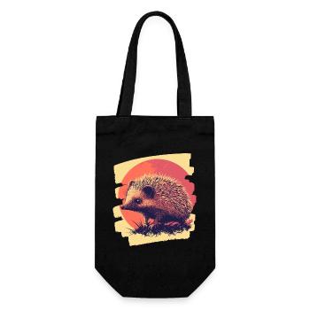 Hedgehog - Gift Bag for Bottles - black - Front