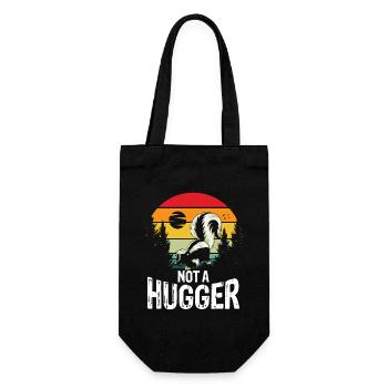 Not a hugger skunk - Geschenkbeutel für Flaschen - Schwarz - Vorne