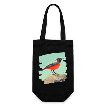 Kanarienvogel - Geschenkbeutel für Flaschen - Schwarz - Vorne