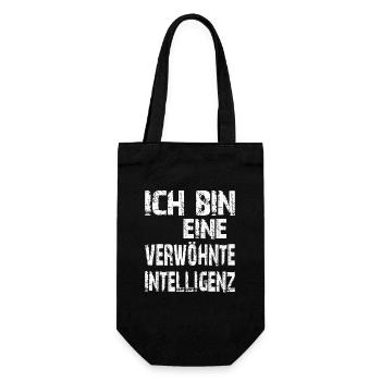 AI Saying I'm a Pampered Intelligence - Gift Bag for Bottles - black - Front