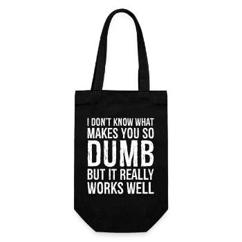 I don't know what makes you so dumb but it really - Gift Bag for Bottles - black - Front
