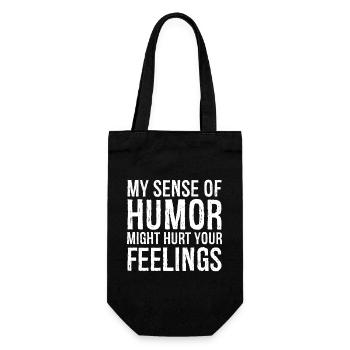 Mon sens de l’humour pourrait vous blesser - Sac à bouteille - noir - Devant