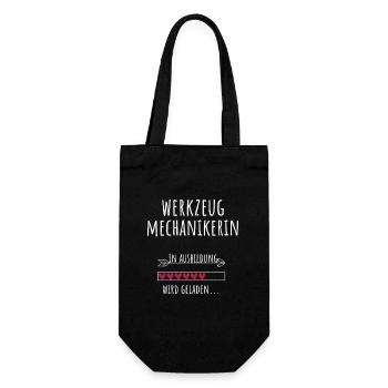 Werkzeugmechanikerin Ausbildung Beruf Geschenk - Geschenkbeutel für Flaschen - Schwarz - Vorne