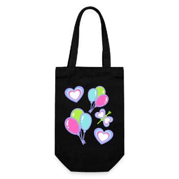 Enfants Coeur Coeurs Papillon Ballons Bébé - Sac à bouteille - noir - Devant
