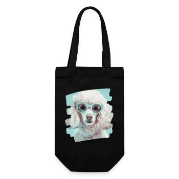 Caniche - Sac à bouteille - noir - Devant