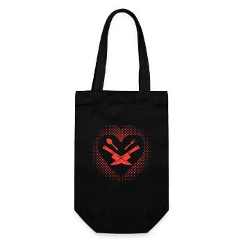 I Love to Cook Fun Master Chef Cook - Gift Bag for Bottles - black - Front