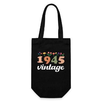 80 Années Vintage 1945 Anniversaire Femmes - Sac à bouteille - noir - Devant