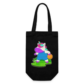 Unicorn Basketball Player Basketball - Gift Bag for Bottles - black - Front