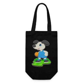 Dog Basketball Player Basketball - Gift Bag for Bottles - black - Front