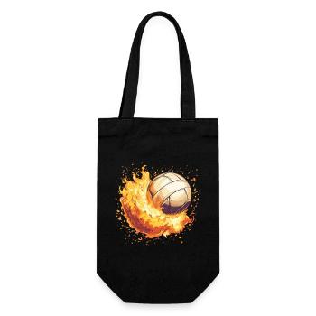 Burning Volleyball Fire - Gift Bag for Bottles - black - Front