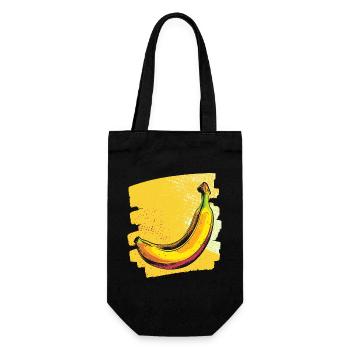 Banana - Gift Bag for Bottles - black - Front