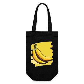 Banana - Gift Bag for Bottles - black - Front