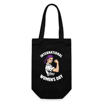 International Women's Day - Gift - Gift Bag for Bottles - black - Front
