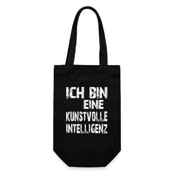 AI Saying: I'm an artful intelligence - Gift Bag for Bottles - black - Front
