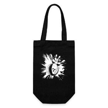 Bowling Strike - Gift Bag for Bottles - black - Front