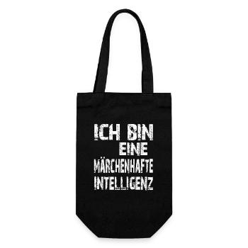 AI saying: I am a fairytale intelligence - Gift Bag for Bottles - black - Front
