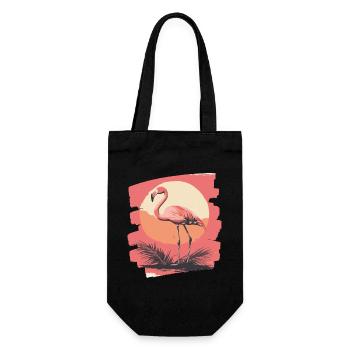 Flamingo - Gift Bag for Bottles - black - Front