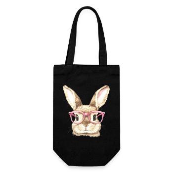Lapin Lapin Lunettes Oreilles de Lapin Cadeau Lapin - Sac à bouteille - noir - Devant