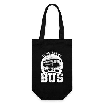 I'd Rather Be Driving The Bus - Gift Bag for Bottles - black - Front