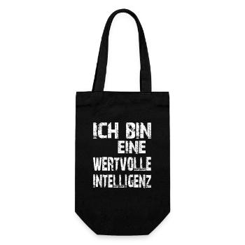 AI Saying I'm a Valuable Intelligence - Gift Bag for Bottles - black - Front