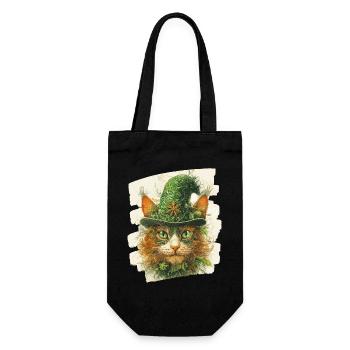 Chat de la Saint-Patrick - Sac à bouteille - noir - Devant