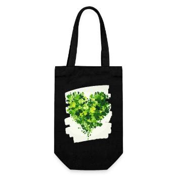 Saint-Patrick Shamrock Heart - Sac à bouteille - noir - Devant