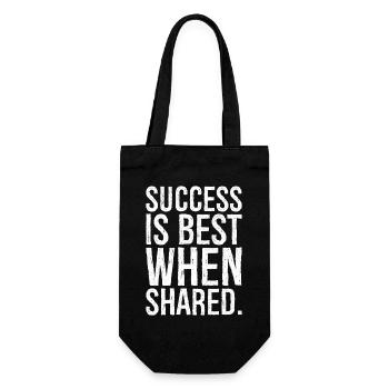 success is best when shared - Gift Bag for Bottles - black - Front
