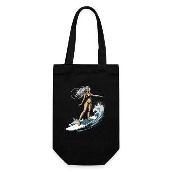 Graphique de surfeuse - Sac à bouteille - noir - Devant