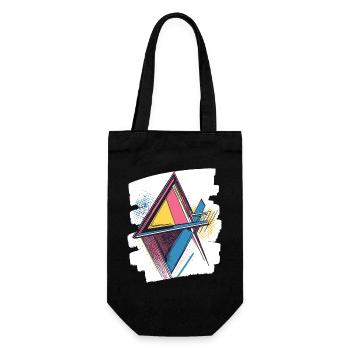 80s - Geschenkbeutel für Flaschen - Schwarz - Vorne