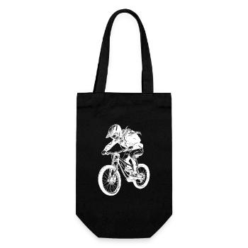Mountain Biker Girl - Gift Bag for Bottles - black - Front