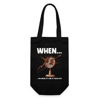Lustig Meme Katastrophe Murphy's Law Büro Kollegen - Geschenkbeutel für Flaschen - Schwarz - Vorne
