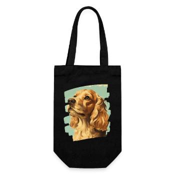 Cocker Spaniel - Geschenkbeutel für Flaschen - Schwarz - Vorne