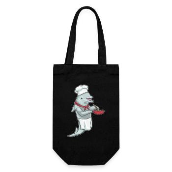Dolphin Cooking Pan Cooking - Gift Bag for Bottles - black - Front