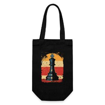 Chess piece Steamwave - Gift Bag for Bottles - black - Front