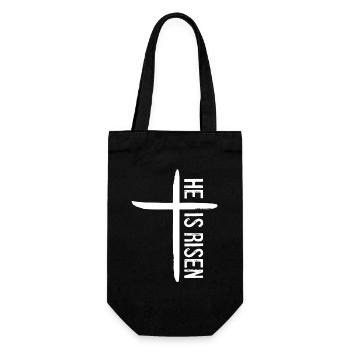 He is Risen - Gift Bag for Bottles - black - Front