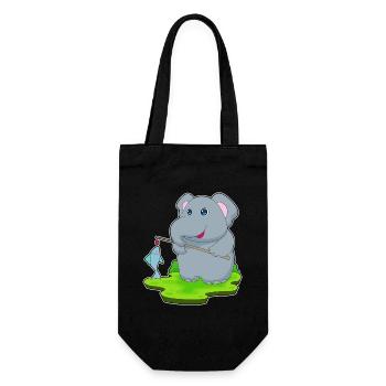 Pêche au poisson éléphant - Sac à bouteille - noir - Devant