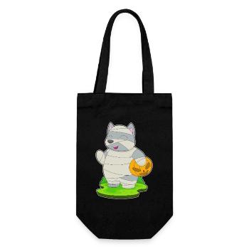Cat Halloween Mummy - Gift Bag for Bottles - black - Front