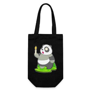 Panda Halloween Zombie - Geschenkbeutel für Flaschen - Schwarz - Vorne