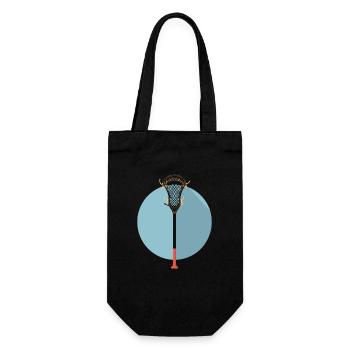 Lacrosse Stick Graphic - Gift Bag for Bottles - black - Front