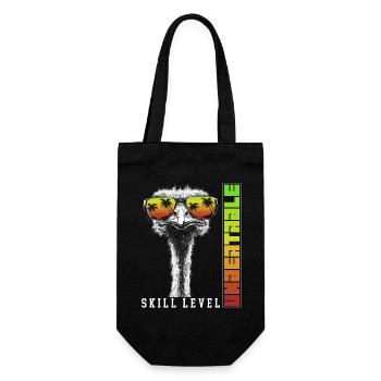 Unbeatable Strauß Sonnenbrille Vogel Geschenk - Geschenkbeutel für Flaschen - Schwarz - Vorne