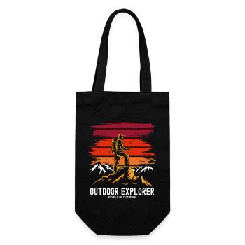 Outdoor Explorer Hiking & Mountaineering Nature - Gift Bag for Bottles - black - Front