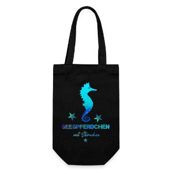 Seepferdchen bestanden Schwimmabzeichen schwimmen - Geschenkbeutel für Flaschen - Schwarz - Vorne