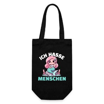 Cheeky mermaid with a cynical message - Gift Bag for Bottles - black - Front