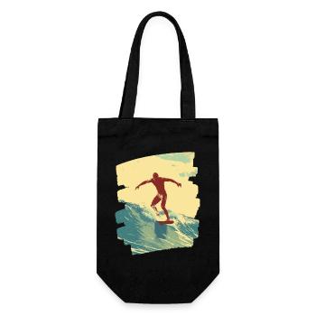 Surfer - Geschenkbeutel für Flaschen - Schwarz - Vorne