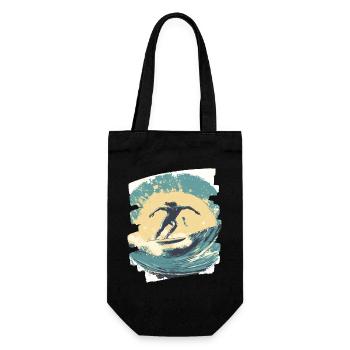 Surfer - Geschenkbeutel für Flaschen - Schwarz - Vorne