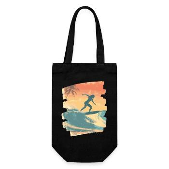 Surfer - Geschenkbeutel für Flaschen - Schwarz - Vorne