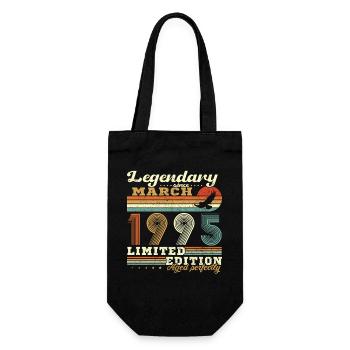 March 1995 Vintage Birthday Gift - Gift Bag for Bottles - black - Front