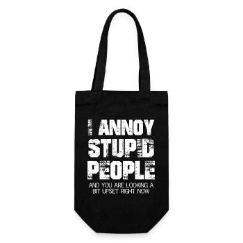 J’ennuie les gens stupides et vous avez l’air contrarié - Sac à bouteille - noir - Devant